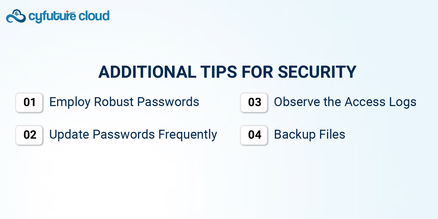 Additional Tips for Security